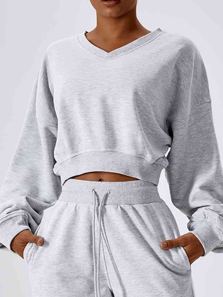 V-Neck Sports Sweatshirt