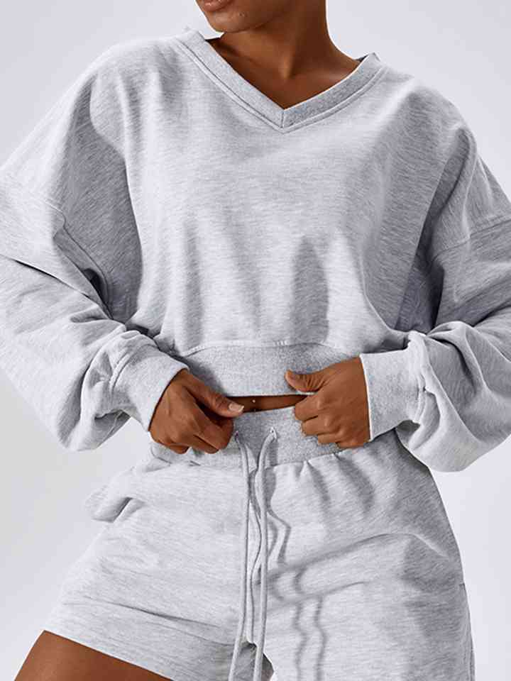 V-Neck Sports Sweatshirt