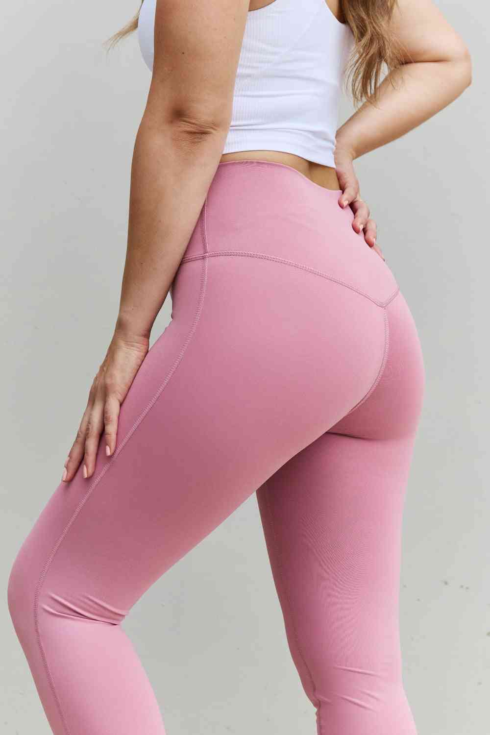 OE High Waist Active Leggings in Light Rose