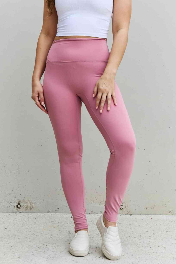 OE High Waist Active Leggings in Light Rose