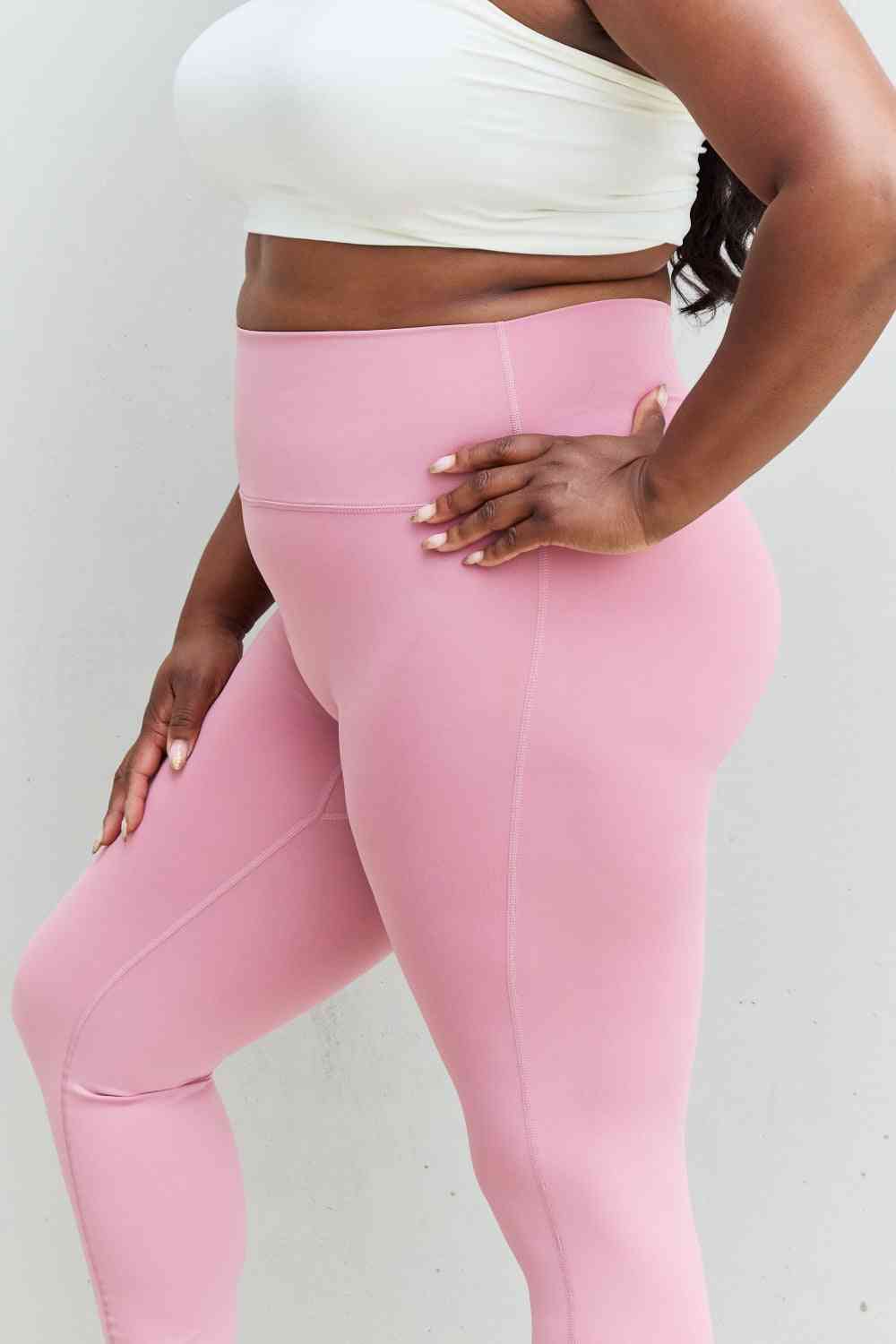 OE High Waist Active Leggings in Light Rose