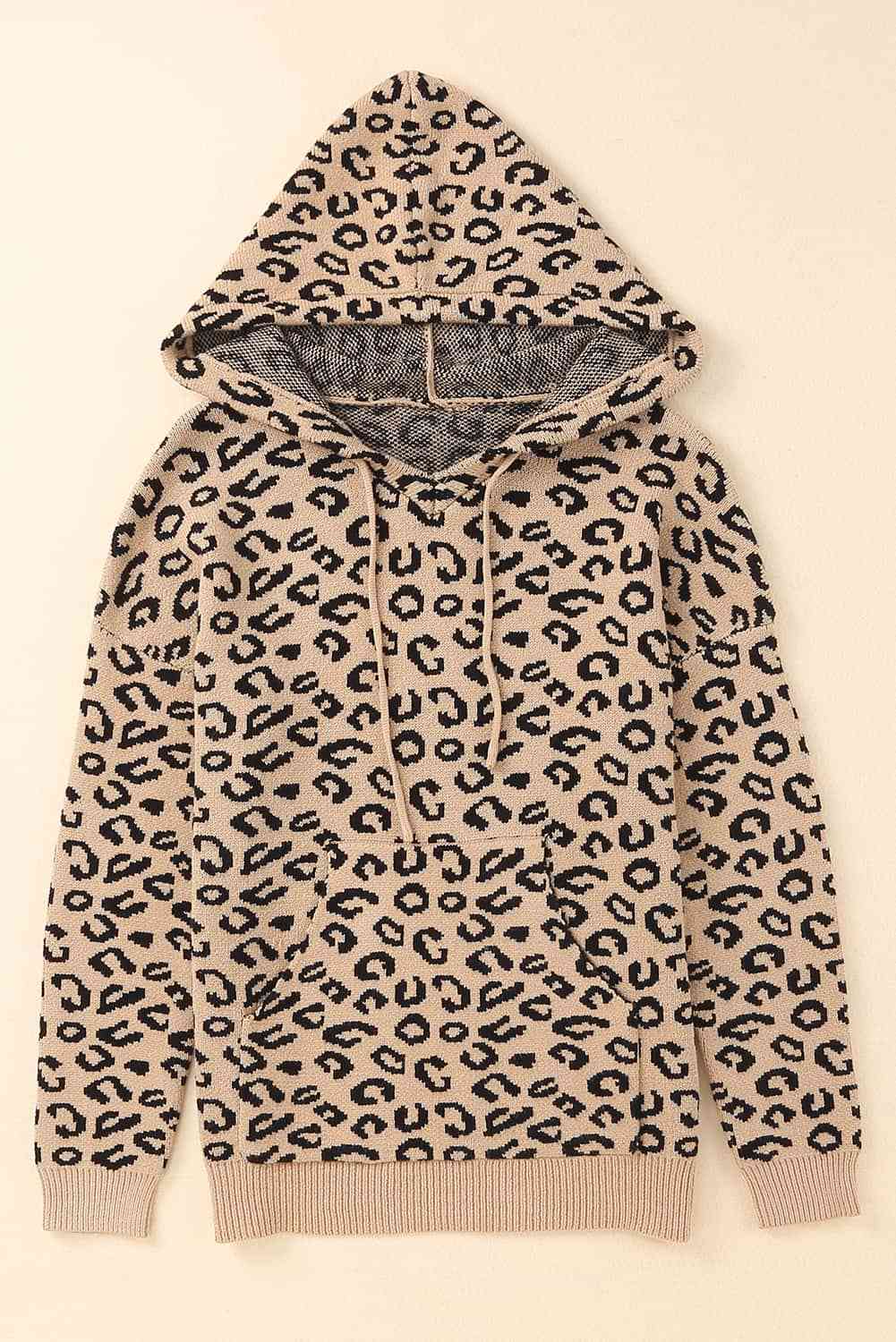 Leopard Print Hooded Sweater