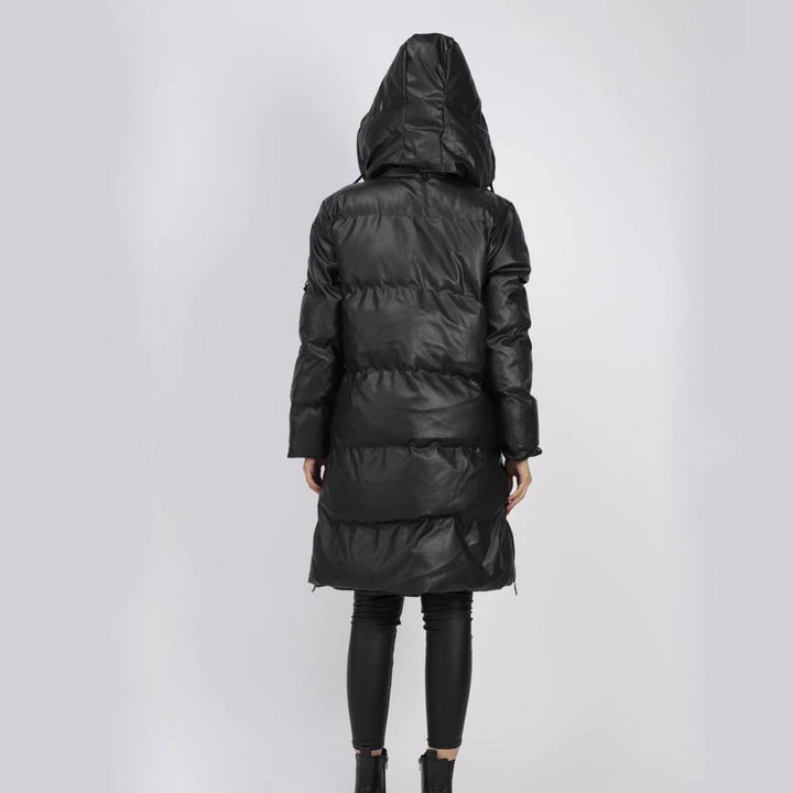 Faux Leather Puffer