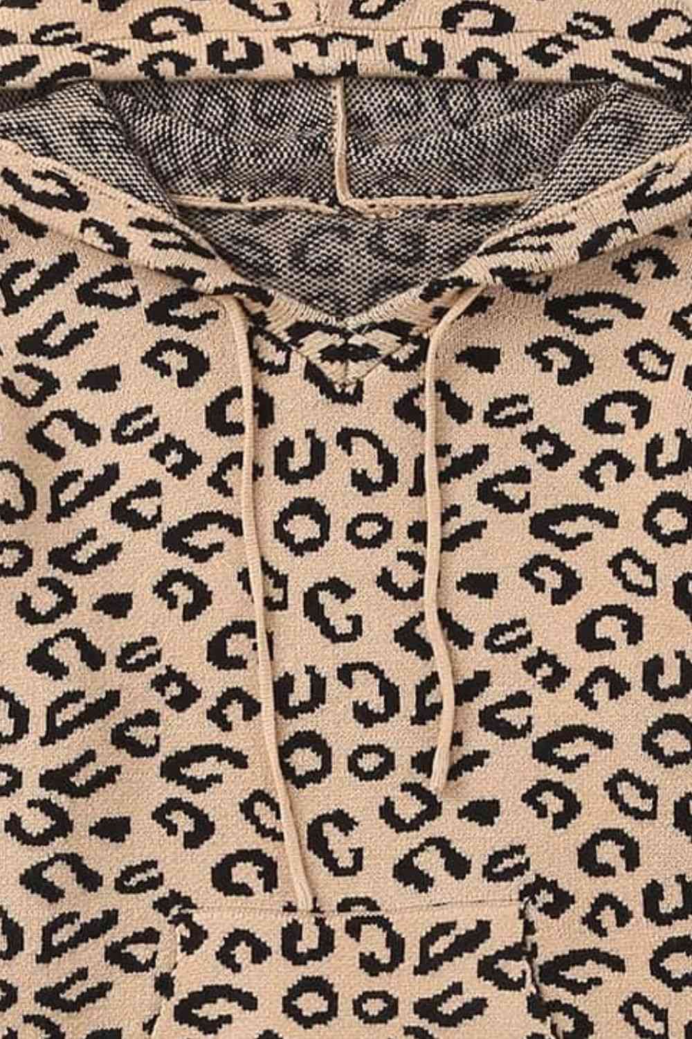 Leopard Print Hooded Sweater