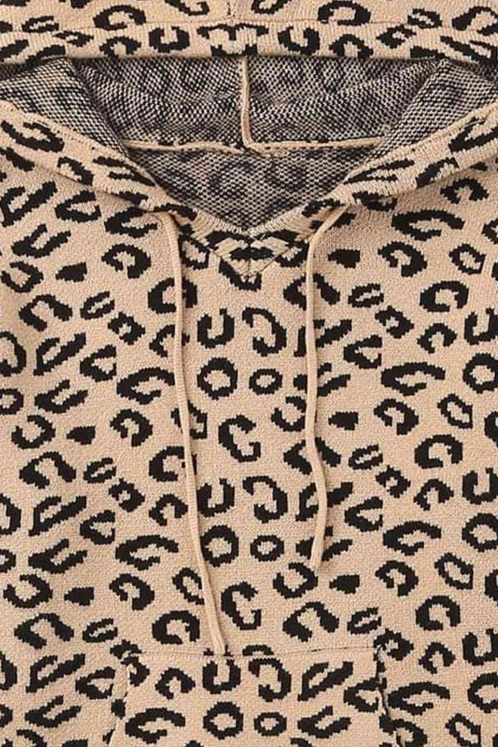 Leopard Print Hooded Sweater