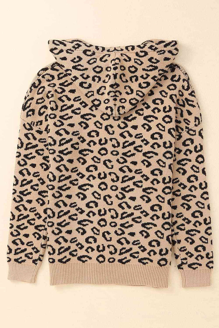 Leopard Print Hooded Sweater