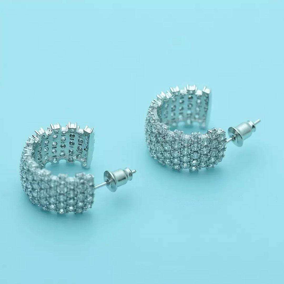 Half Hoop Stud Earrings