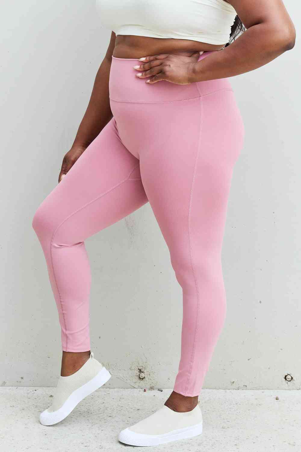 OE High Waist Active Leggings in Light Rose