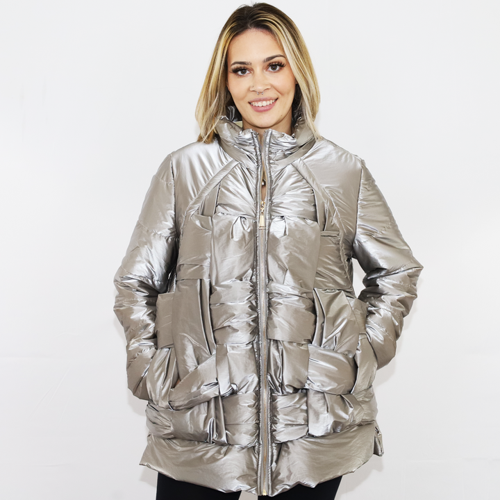 OE ELEGANT SILVER STUNNER PUFFER