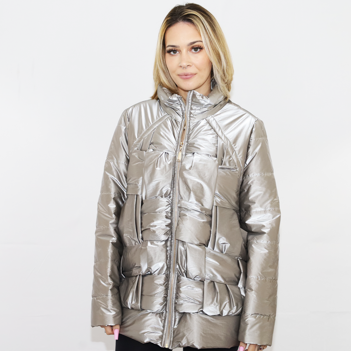 OE ELEGANT SILVER STUNNER PUFFER