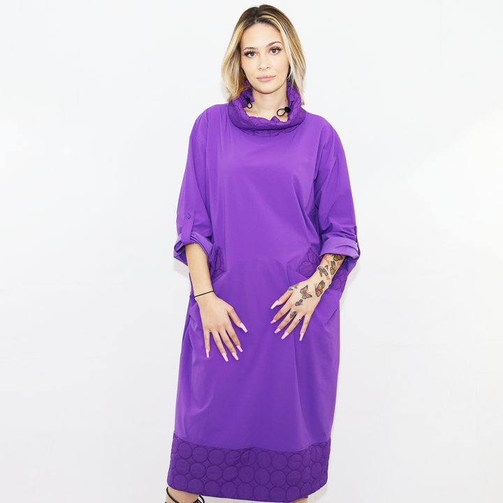 ELEGANT PURPLE FASHION DRESS