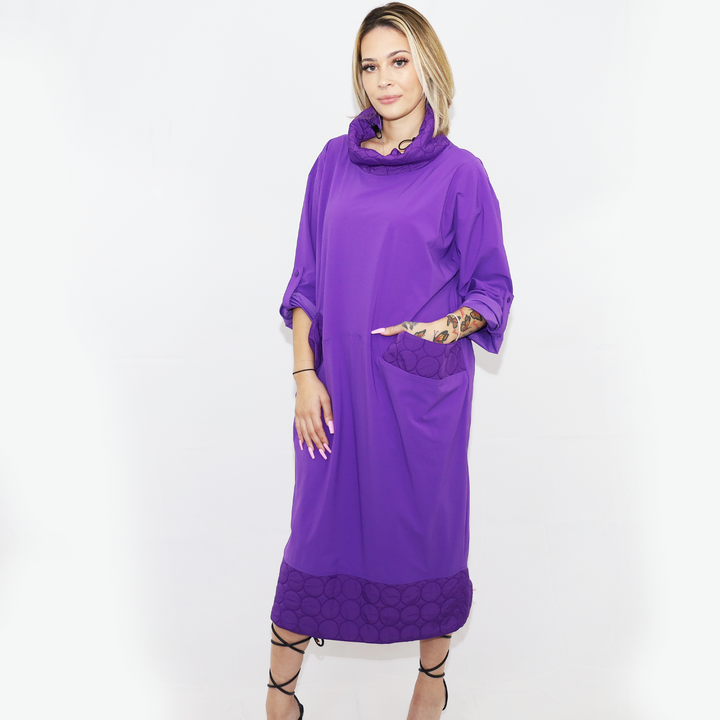 ELEGANT PURPLE FASHION DRESS