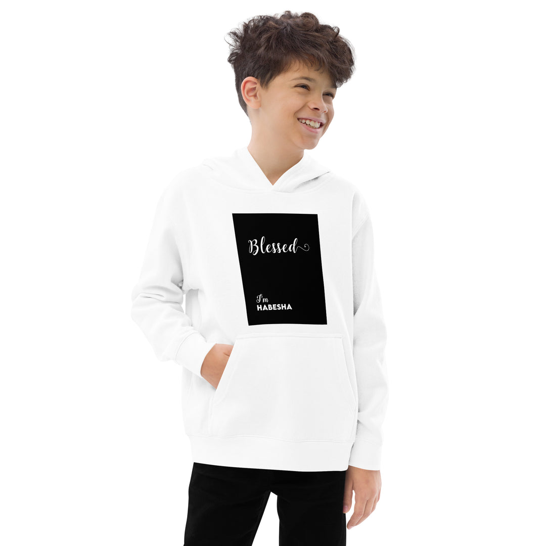 Kids blessed fleece hoodie