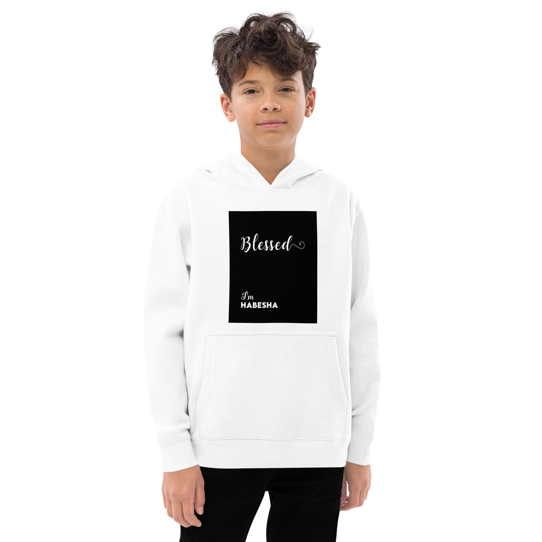 Kids blessed fleece hoodie