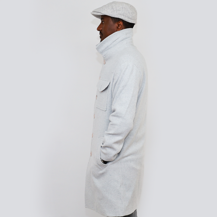 OE Wool-Blend Overcoat with Hat